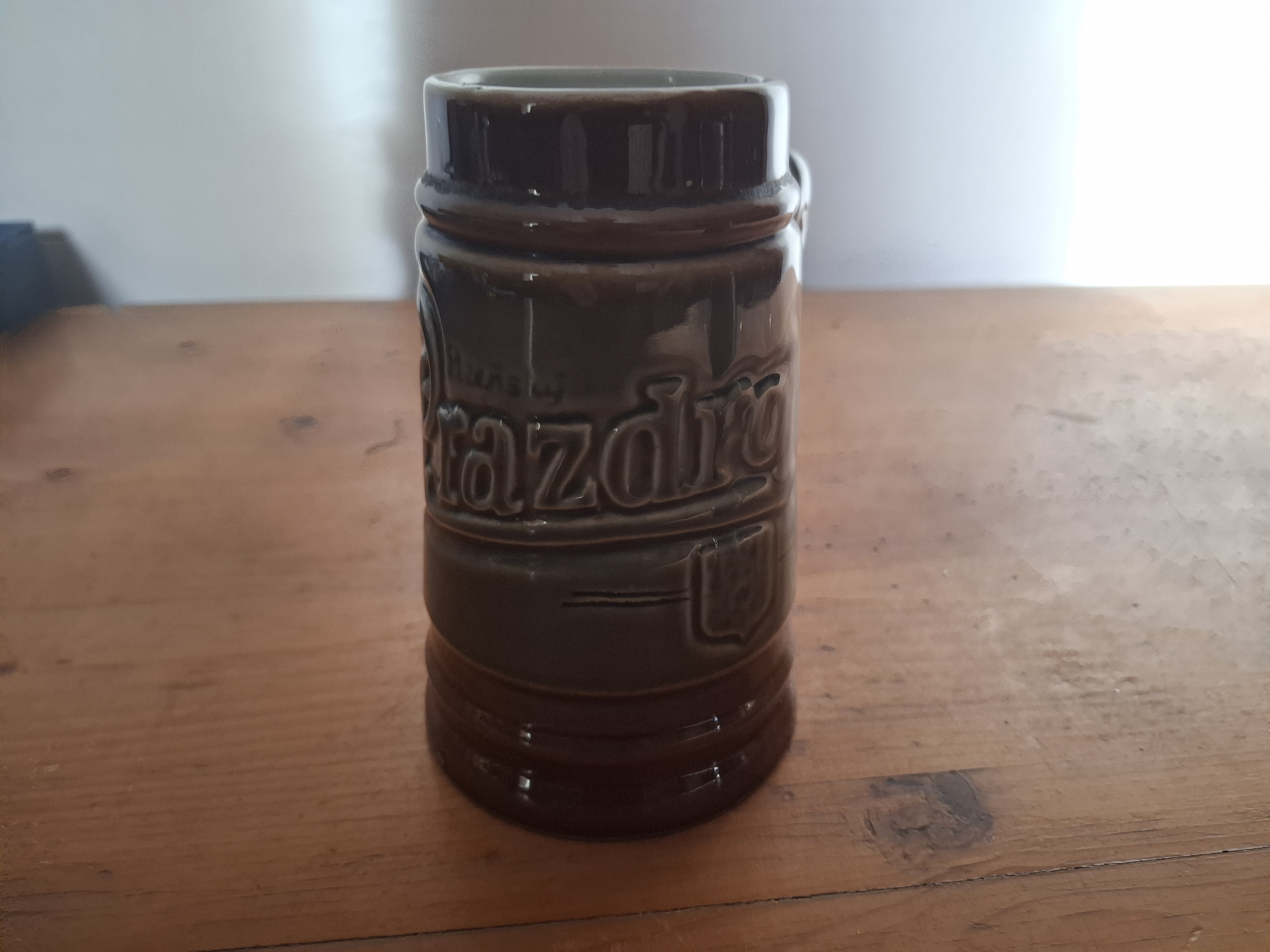 Pivní korbel, půllitr Prazdroj, výška 16,5cm