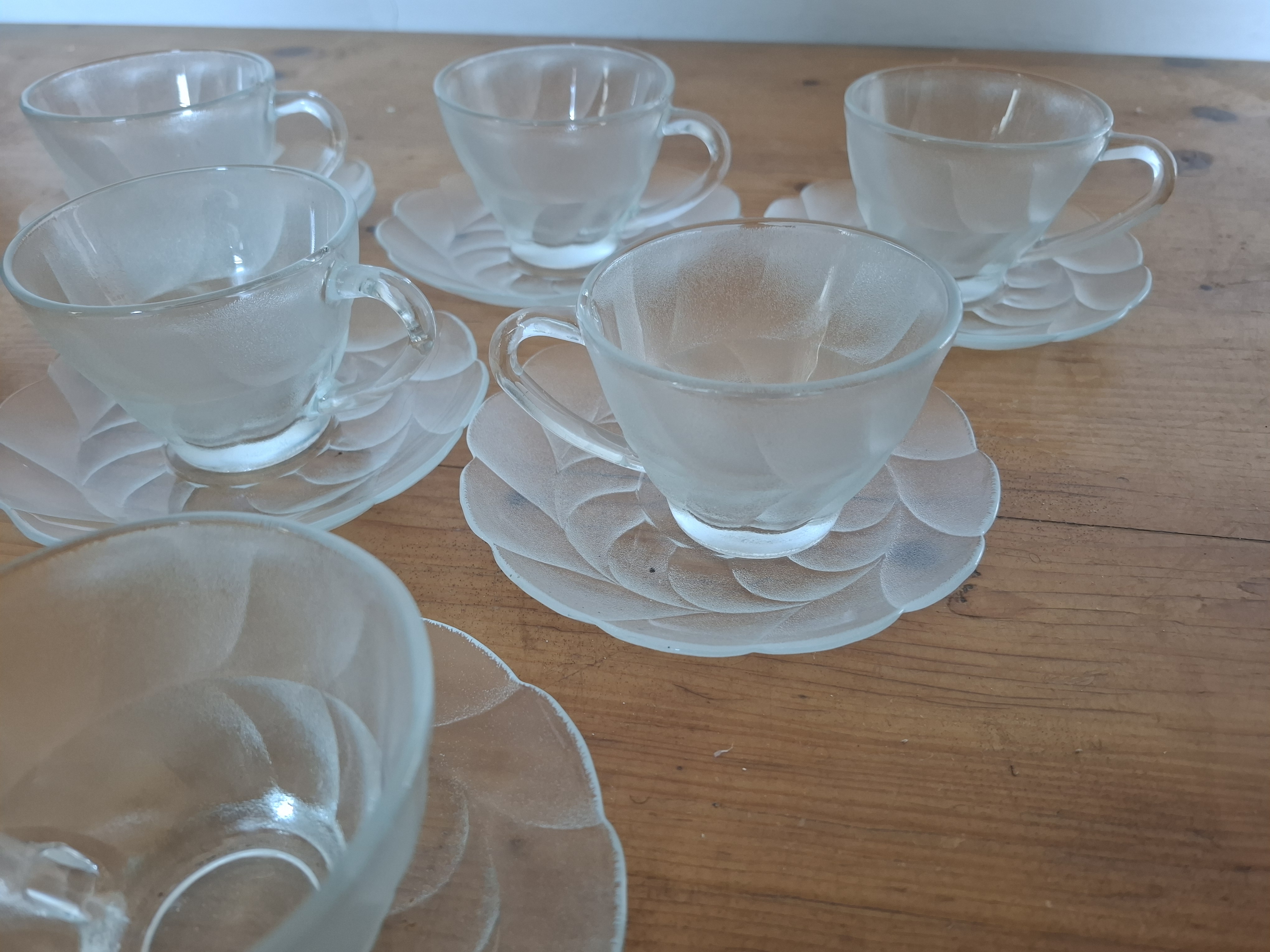 Sada na čaj, kávu, skleněná, 6+6