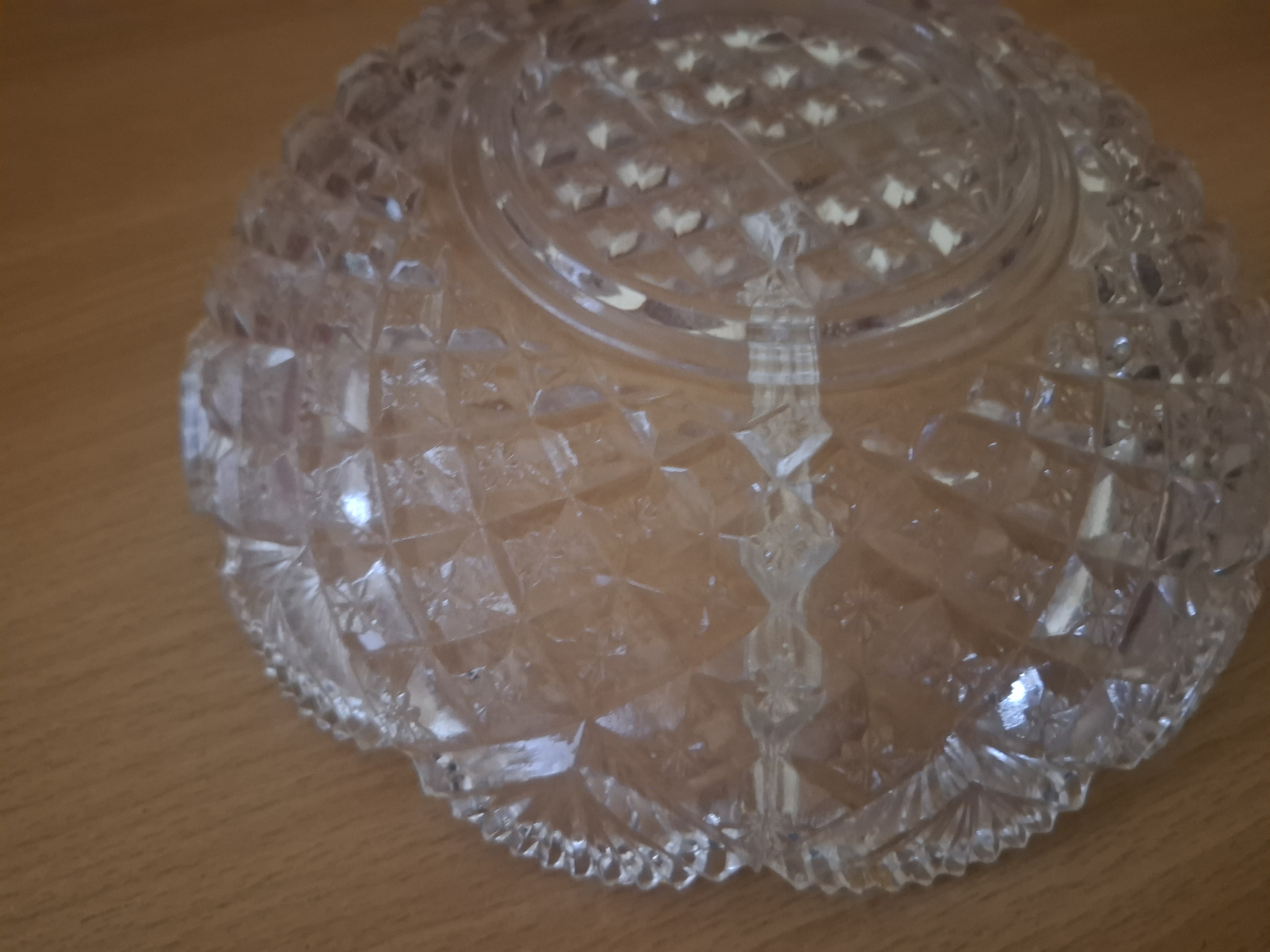 Dělená miska, lisované sklo, průměr 20cm