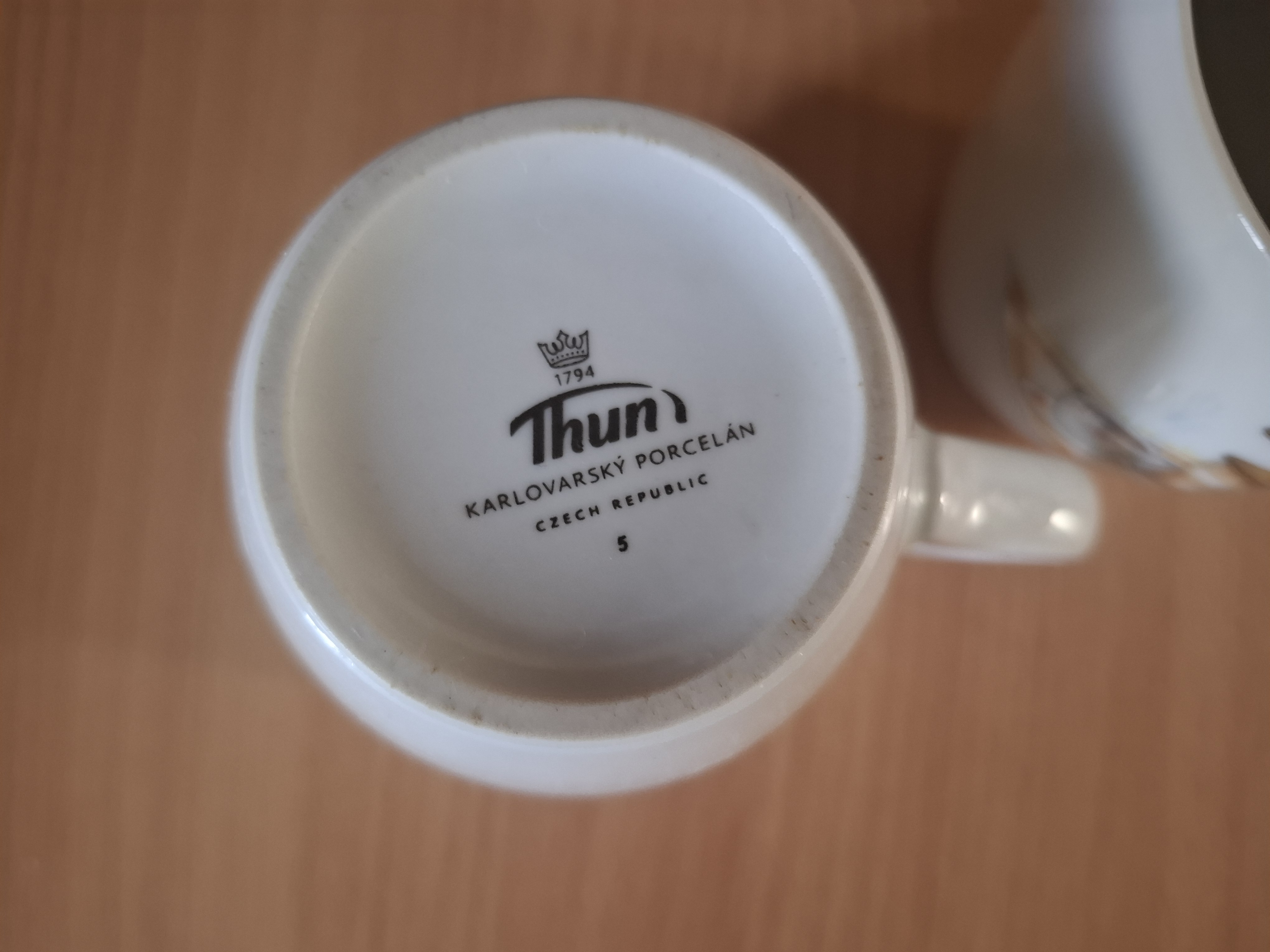 Hrnek, hrníček, 2ks, dekor kafemlýnek, cena za kus, Thun Czech republic 