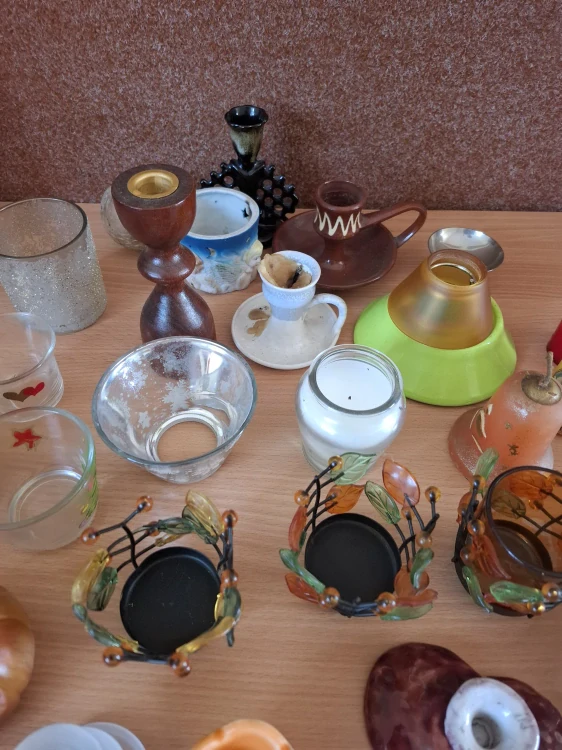 Svícen, svícny, svíčky, mix, cena za vše