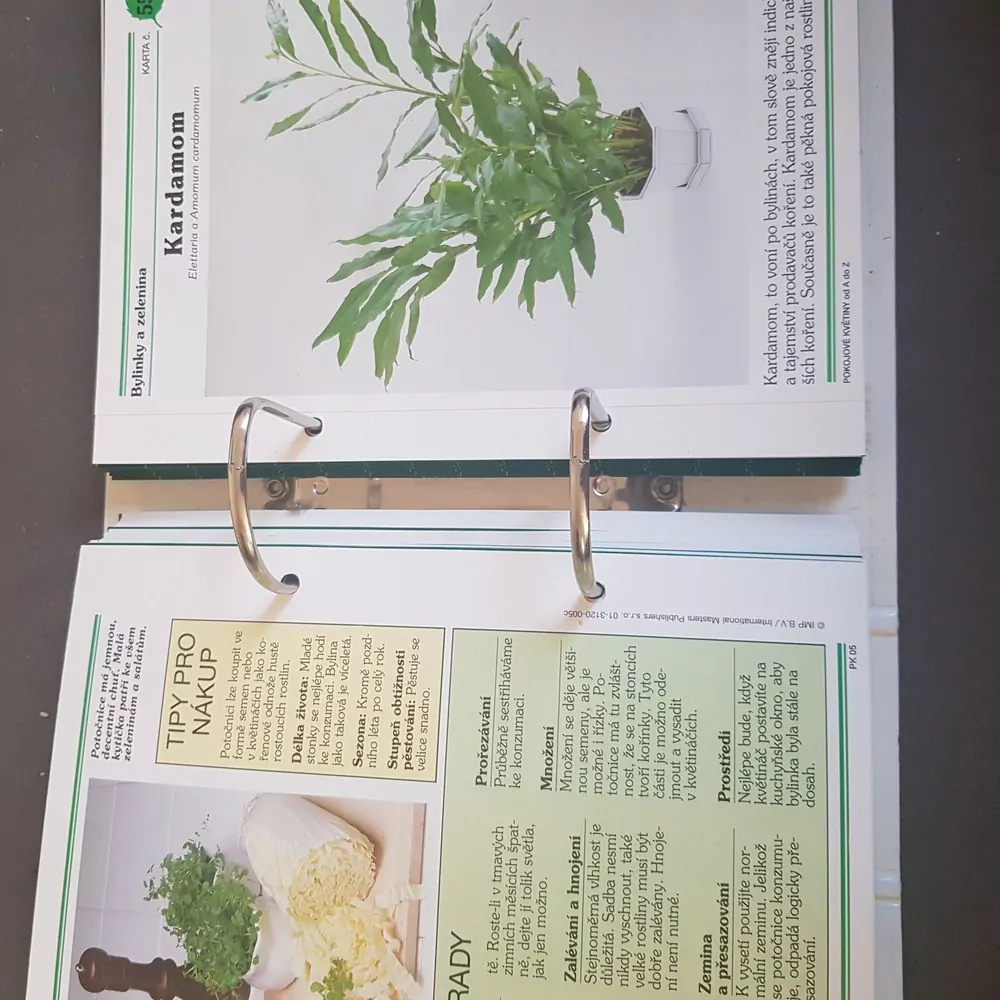 Pokojové květiny od A do Z, sbírkové listy 