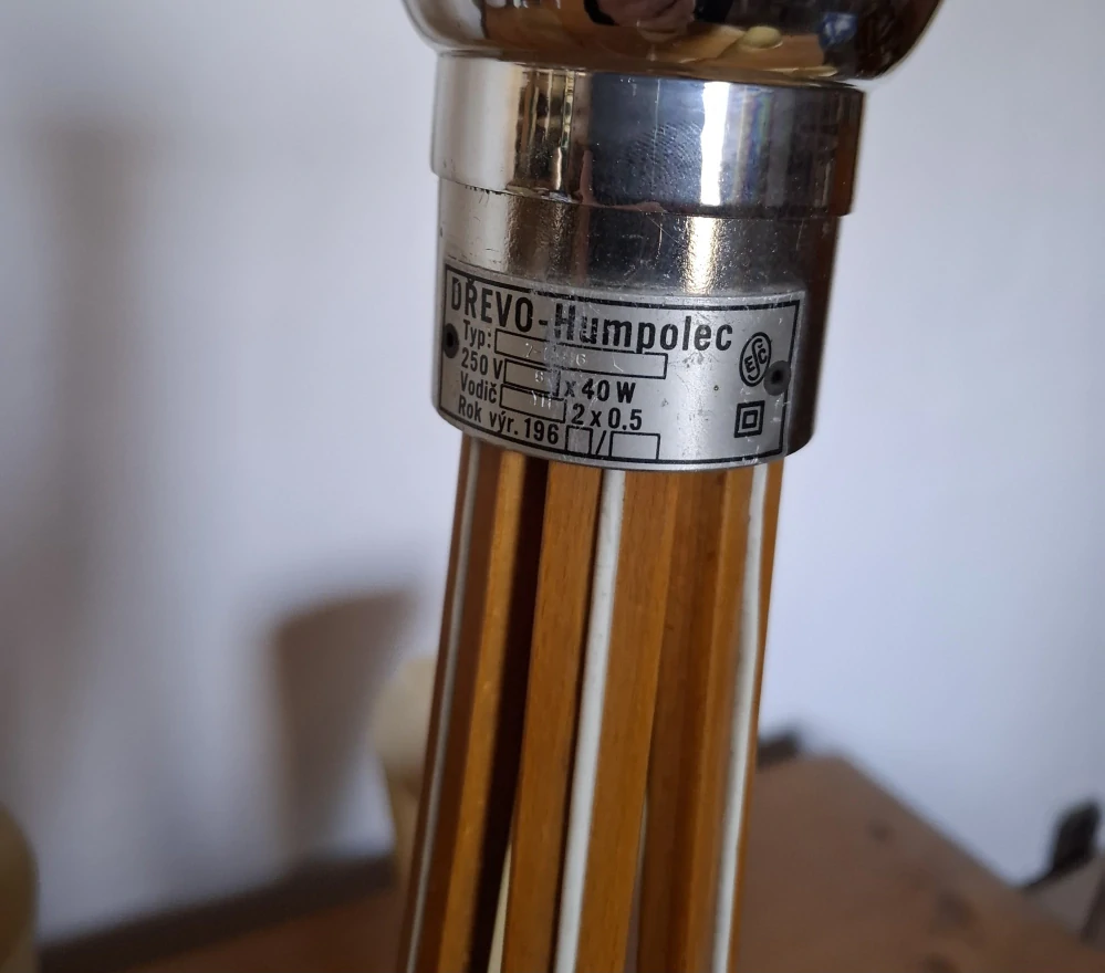 Retro lustr, 6 ramen, výška 60cm, průměr 72cm, Humpolec 