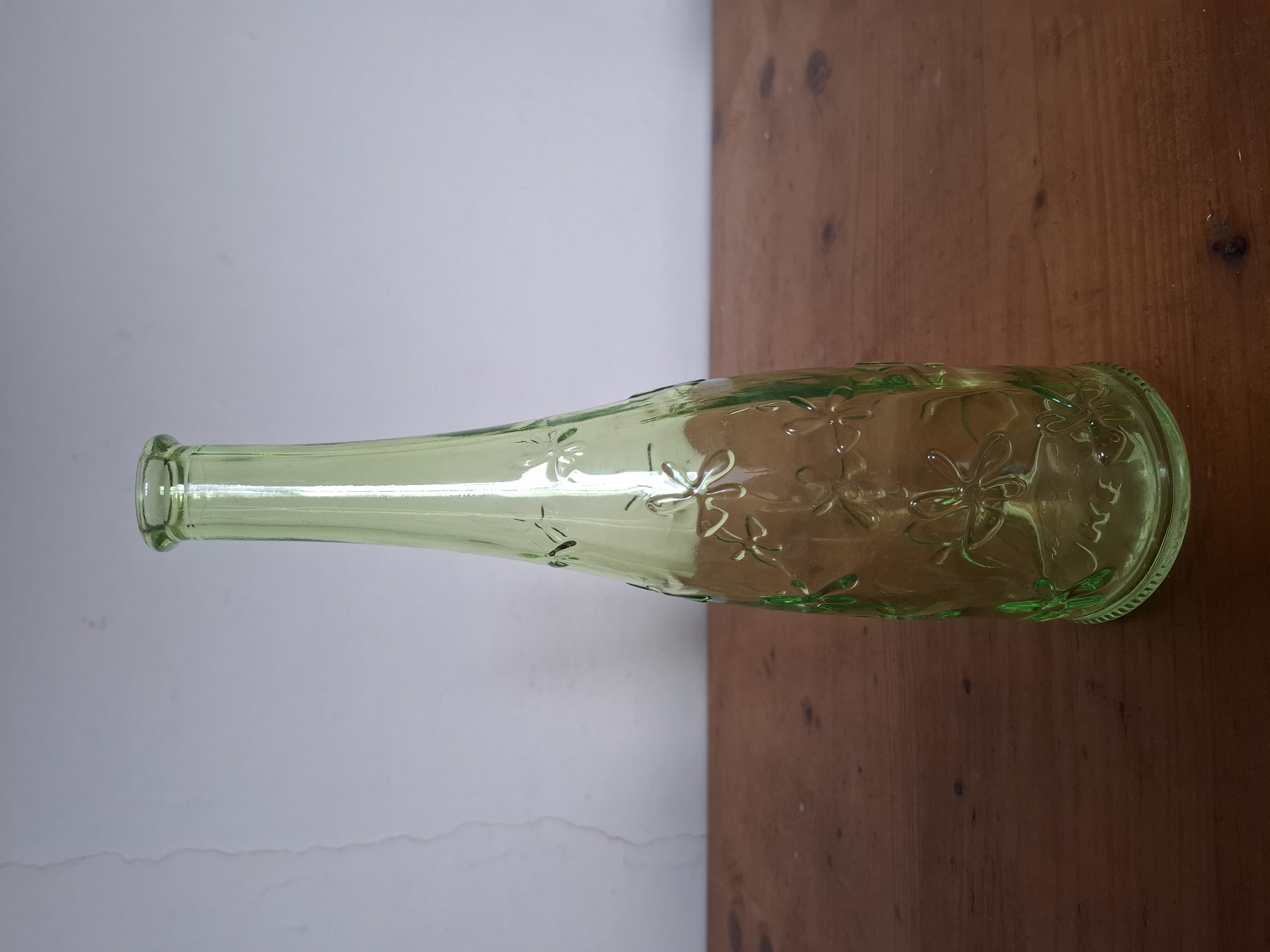 Zelená váza, láhev, IKEA 