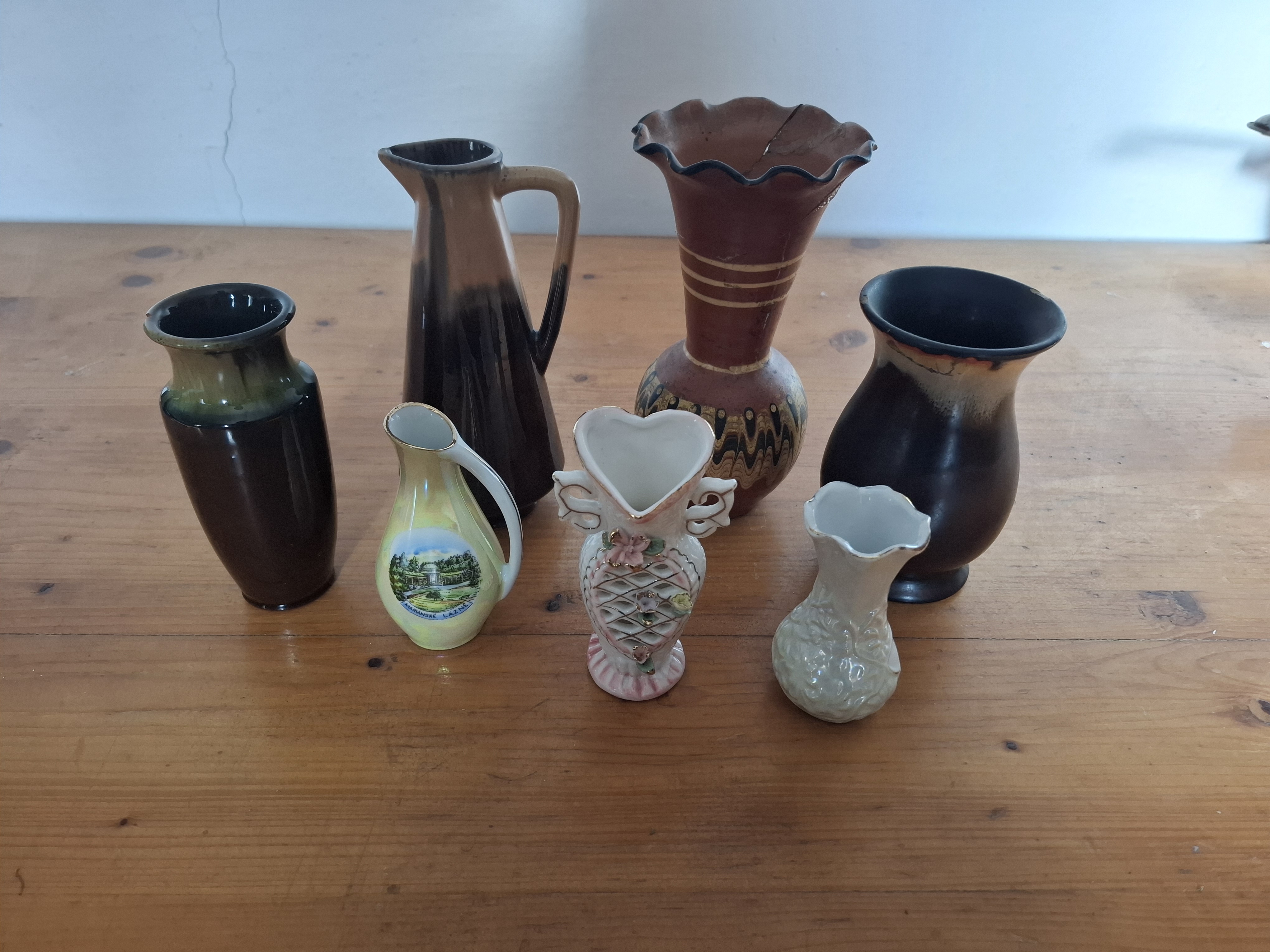 Váza, vázička, 7x mix, cena za vše 