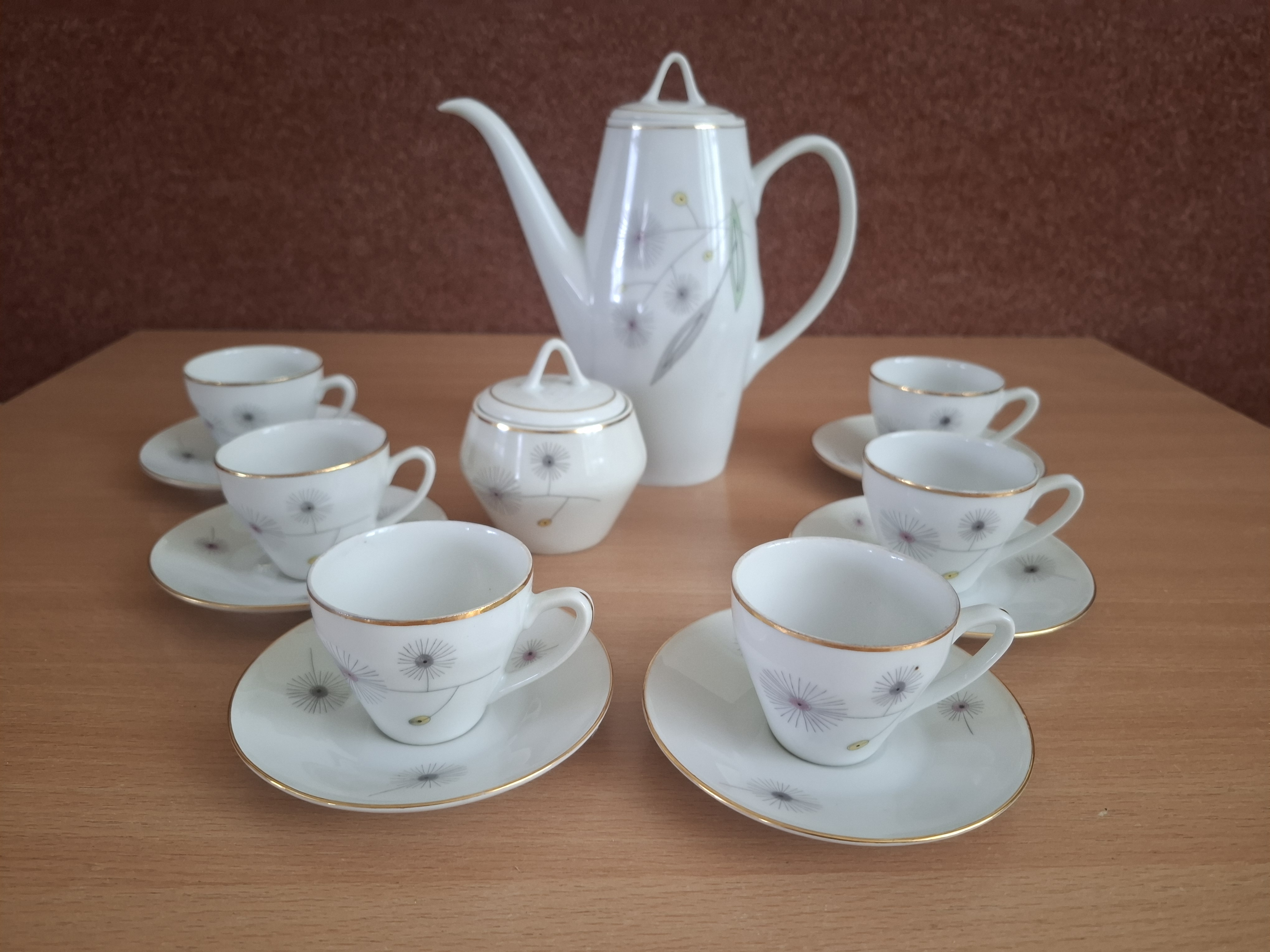 Sada na kávu pro 6 osob, Brusel, Expo 58, návrh V. Tikal