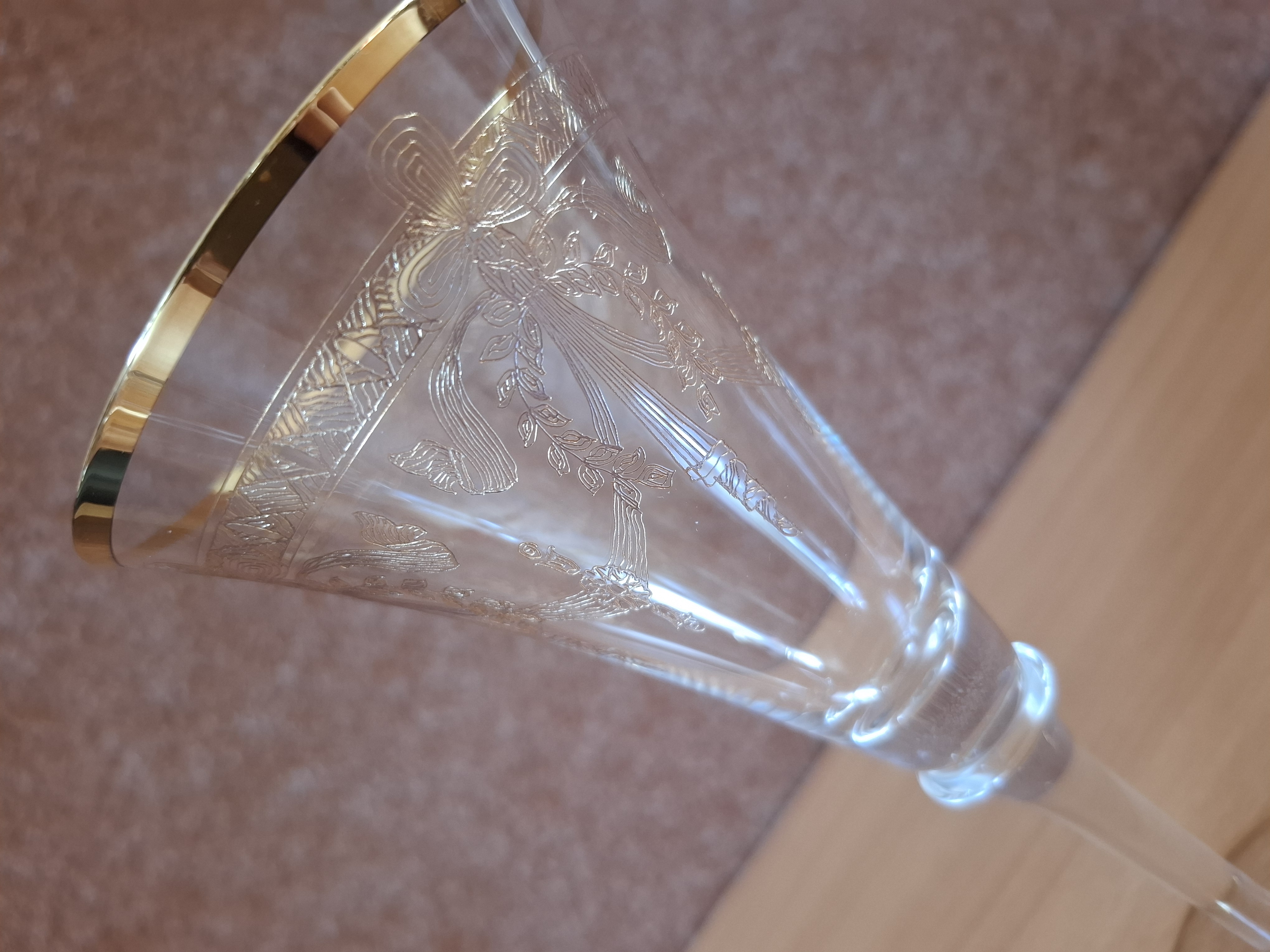 Sklenice na víno, krásně zdobené zlacením, 2ks, cena za vše, Bohemia Czechoslovakia 