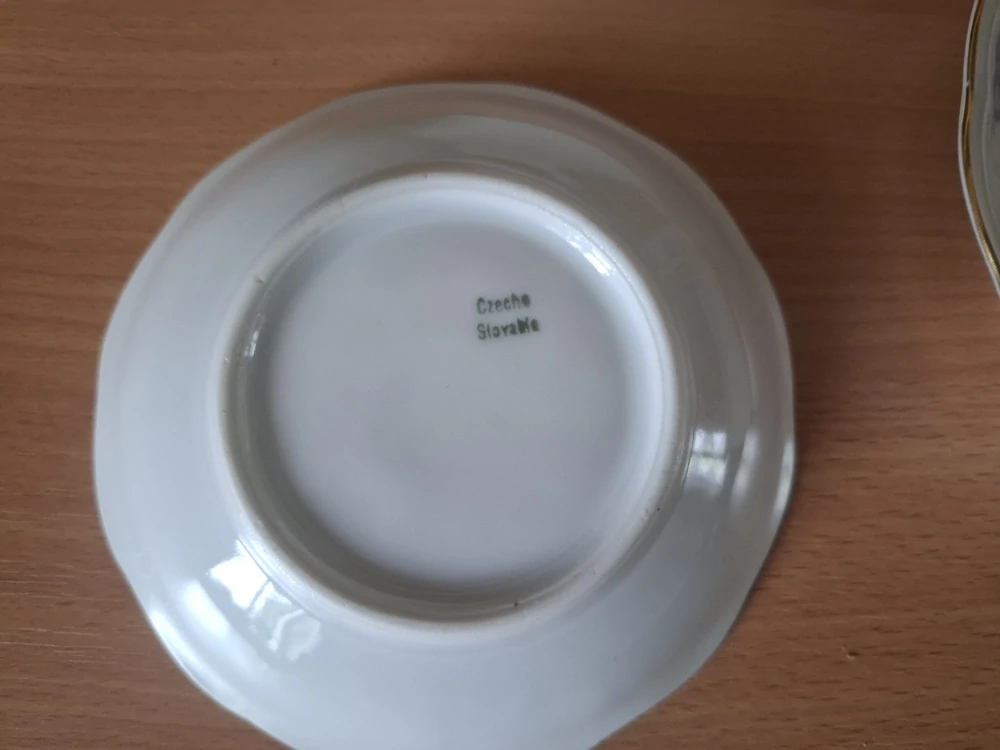Fantastická starožitná sada, vintage set, dekor macešky, Czechoslovakia 