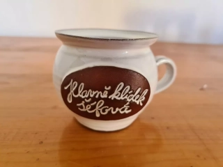 Hrnek, hrníček, keramika "Hlavně klídek šéfová"