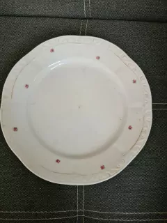 Velký servírovací talíř s růžičkami, Dubí Czechoslovakia, 20tá léta min.stol.