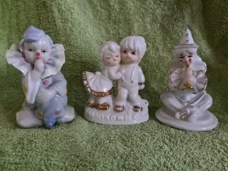 Socha, sošky, lidé, harlekýn, výška 9-10,5cm