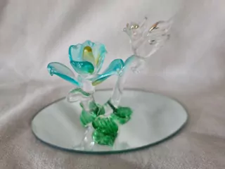 Skleněná figurka, ptáček 