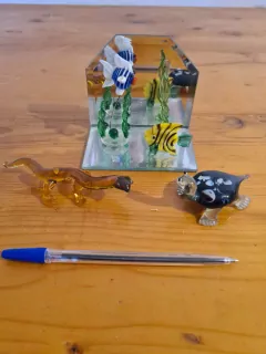 Skleněné zvířátka, figurky zvířat ze skla