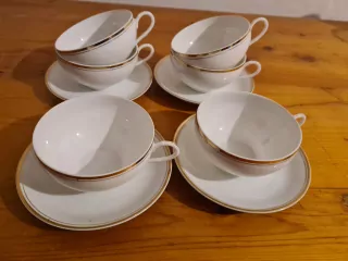 Porcelánová sada na kávu, čaj, 6+4, China