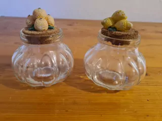 Skleněná dóza, 2x, výška 12cm