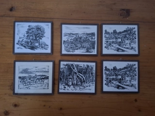 Černobílý obrázek na zavěšení, 6x