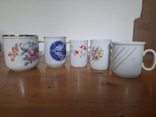Retro hrnek, hrníček, 5ks, mix značek Czechoslovakia 