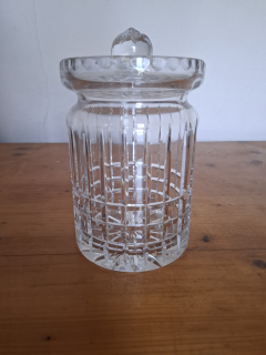 Skleněná dóza s víčkem, výška 19cm 