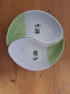 Misky, 2ks na dobroty, dekor olivy 