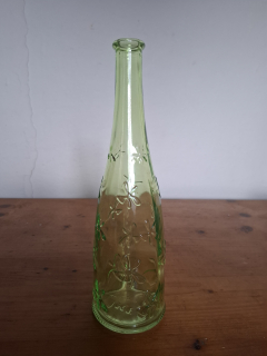 Zelená váza, láhev, IKEA 