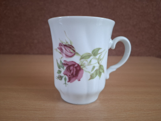 Retro hrnek, hrníček růže, Royal Dux 