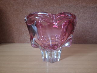 Hutní sklo, J. Hospodka,  mísa 