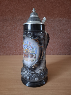 Pivní korbel, tuplák, Octoberfest. K. Stein Germany 