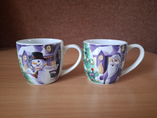 Hrnek, hrníček 2ks, vánoční motiv, Milka, cena za vše 