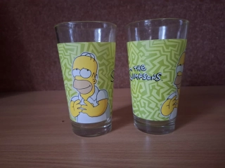 2x sklenice Homer Simpson, The Simpsons, cena za vše 