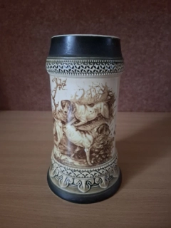 Pivní korbel, lovečtí psi, Rudolstadt, Germany