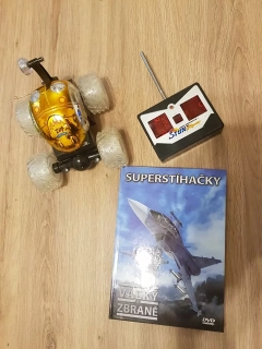 Autíčko na dálkové ovládání, funkční 1 DVD letadla