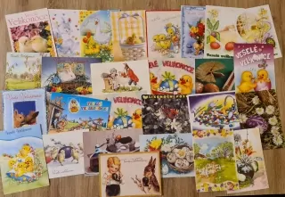 Pohlednice, Velikonoce, 27x, mix, prošlé 
