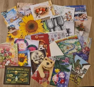 Pohlednice 24ks, prošlé poštou 