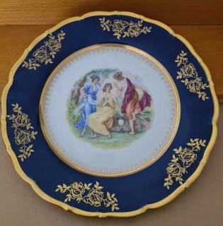 Talíř Tři Grácie, MZ Czechoslovakia, průměr 25cm