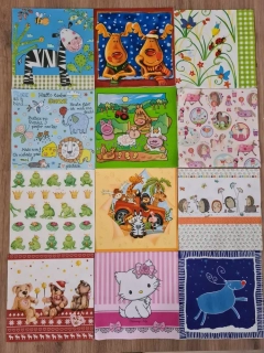 Ubrousky, decoupage, dětské, 12x