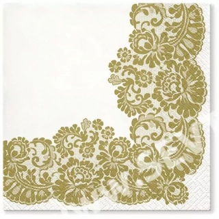 Ubrousky, decoupage, ornament, zlatý